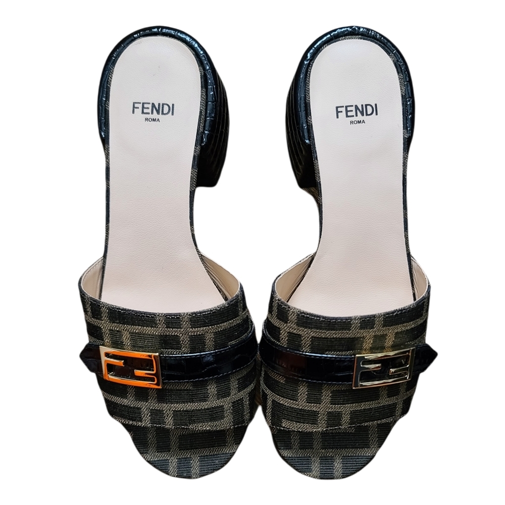 BNIB Fendi Mules Slides Sandals sz 35